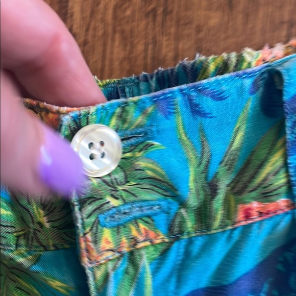 GAP Blue and Yellow Casual Pants with Playful Pineapple  Design - Picture 3 of 6